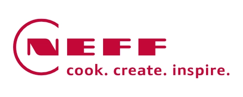Neff Markenlogo mit dem Slogan kochen. gestalten. inspirieren.